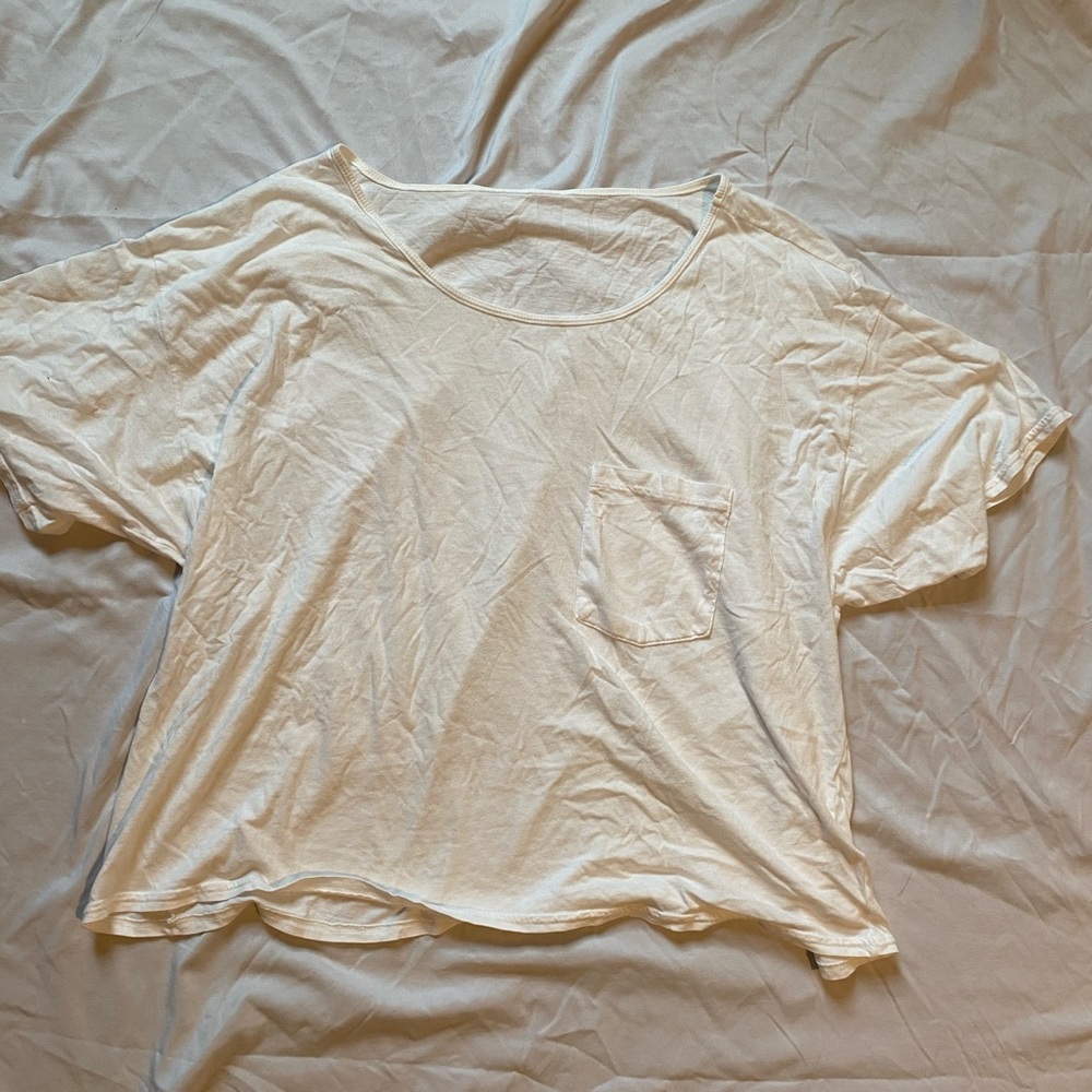 White baggy tee